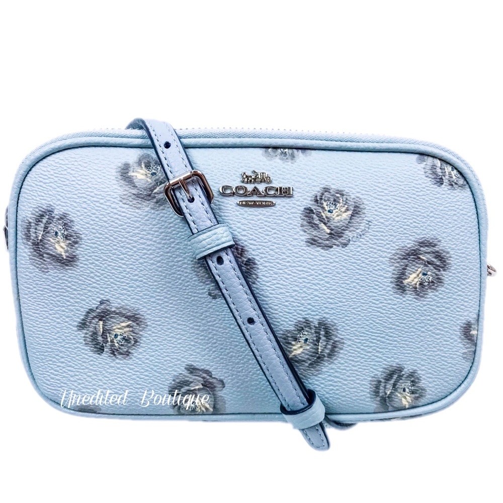 COACH Sadie Crossbody Clutch Handbag Rose Print